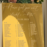 Gold Mirror Acrylic Seating Chart-RR